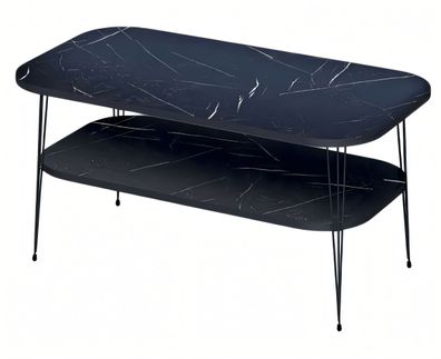 Eleganter schwarzer Couchtisch aus Holz für modernes Wohnzimmer