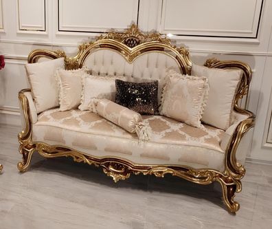 Sofa 3 Sitzer Dreisitzer Sofa Sofas Klassische Möbel Sitz Stoff Stil Barock