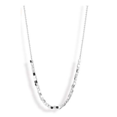 Victoria Silberfarbene Karierte Halskette