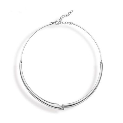 Victoria Silberfarbene weiße Steinkette