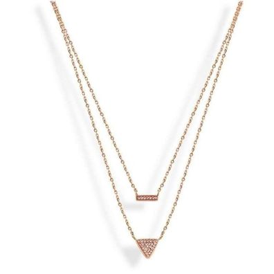 Victoria Rosegold rosafarbene Stein Halskette