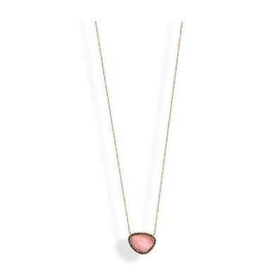 Victoria Roségoldfarbene Halskette mit rosa Steinen