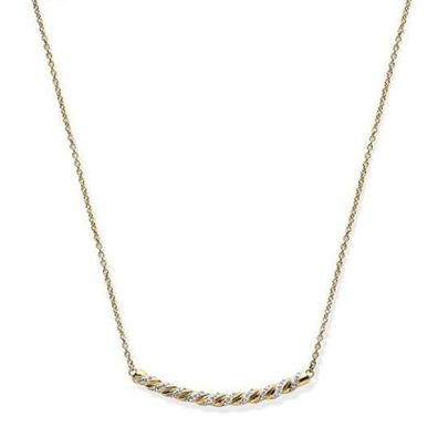 Victoria Goldfarbene Halskette mit weißen Steinen