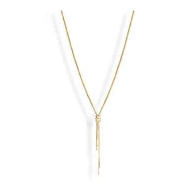 Victoria Goldfarbene weiße Steinkette