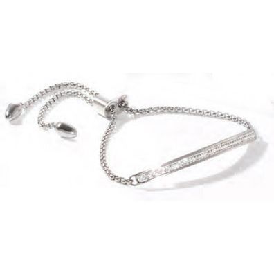 Victoria Silberfarbenes Armband mit weißen Steinen