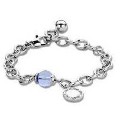 Victoria Silberfarbiges blauer Edelsteinarmband