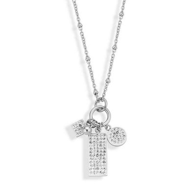 Victoria Silberfarbene weiße Steinkette