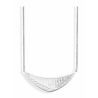 Victoria Silberfarbene Jungle-Halskette mit Steinen