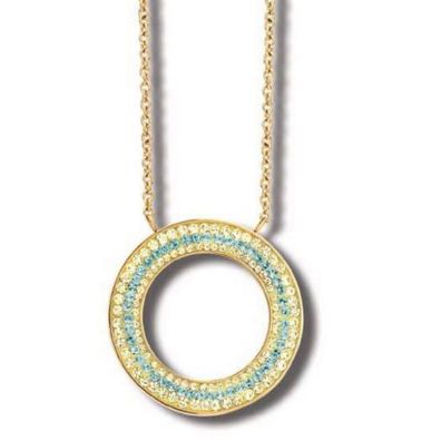 Victoria Goldfarbene Aquamarin-Stein-Halskette