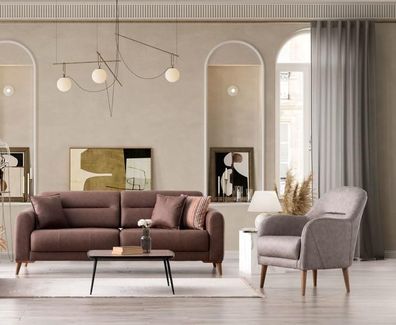 Bequeme 3 + 1 Sofagarnitur Stilvolles Design für komfortables Wohnen & Entspannung