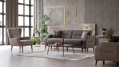 Komfortable Sofagarnitur 3 + 1 Sitze Stilvolles Design für entspanntes Wohnen