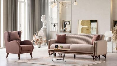 Bequeme Sofagarnitur 3 + 1 Sitzer – Stilvolles Design für komfortables Wohnen