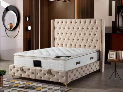 Luxuriöses Boxspringbett mit elegantem Kopfteil Modernes Design für Komfort