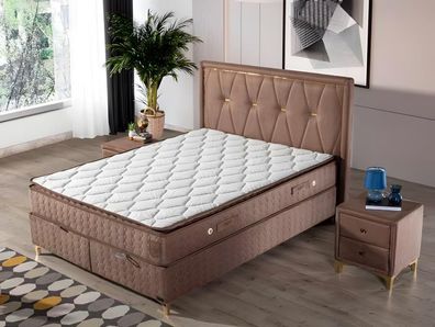 Luxuriöses Boxspringbett Elegantes Kopfteil für höchsten Komfort und Stil