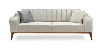 Sofa Couch mit Schlaffunktion Verstellbare Rückenlehne Gepolstert 3 Sitzer