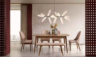 Komplett Esstisch 4x St?hle Esszimmer Set Ess Gruppe Holz Tisch 5tlg