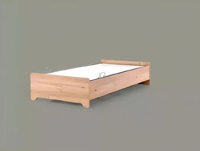 Designerbetten Babybett braun modernes Jugendbett Holzmöbel 100x200cm neu