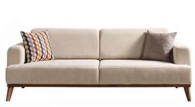 Sofa Exklusive Sofagarnitur Luxus 3 Sitzer Sofa Wohnzimmer Modern Sofa Beige