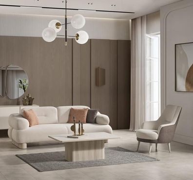 Sitzgruppe Wohnzimmerset Sitzgarnitur Möbelgarnitur Sofaensemble Polstergruppe