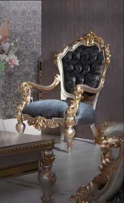 Sessel Luxus Polster Textil 1Sitzer Polster Sitz Einsitzer Wohnzimmer