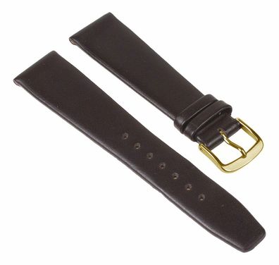 Uhrenarmband Kalbsleder Dunkelbraun ohne Naht Jazz 26220G