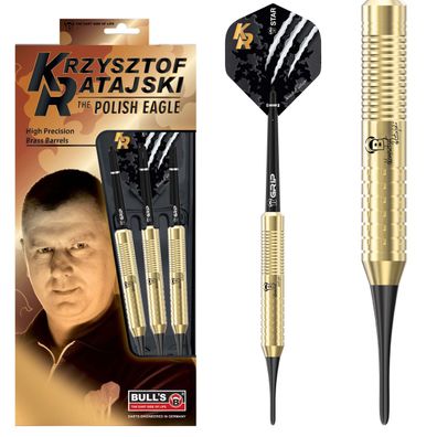 BULL'S Krzysztof Ratajski Soft Dart, Brass gold / 1 Satz / 18 Gr