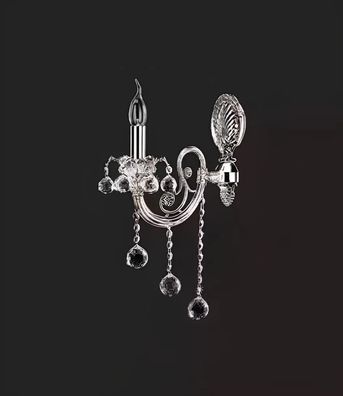 Wand Lampe Wandleuchte Wandlampe Wandleuchten Lüster Silber Kristall