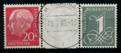 BRD Zusammendruck Nr WZ16bX zentrisch gestempelt 3ER STR X732F12