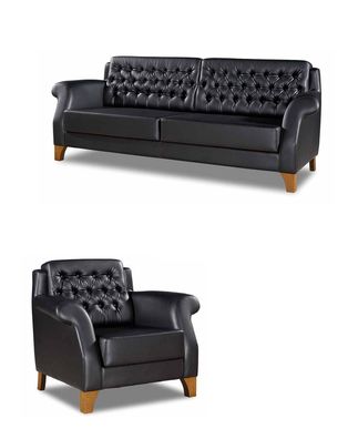 Sofagarnitur Polstergruppe Sitzensemble Couch Set Gruppe Sitzkombination 3 + 1