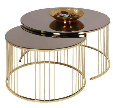 Goldener Couchtisch aus Edelstahl in elegantem Design