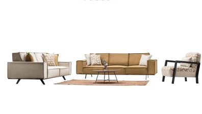 Sofa Set Wohnzimmergarnitur Garnitur Polstergruppe Couch Sofagarnitur 4 + 3 + 1