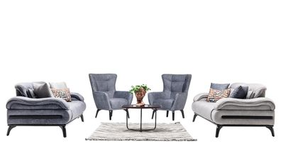 Sofa Set Wohnzimmergarnitur Garnitur Polstergruppe Couch Sofagarnitur 3 + 3 + 1 + 1