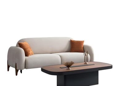 Dreisitzige Wohnzimmer Sofagarnitur Designer Möbel 3-Sitzer Sofa
