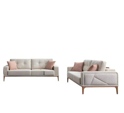 Sofagarnitur Big Couch Sofa Couchen Polster Möbel Set 3 + 3 Sitzgarnitur