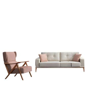 Modern Sofa 3 Sitzer Couch Möbel Sofas Couchen 3 + 1 Sitzgarnitur Möbel