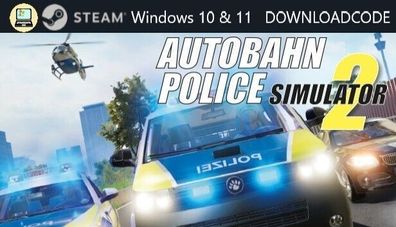 NEU PC Computer Spiel Autobahn Polizei Simulator 2 für Windows 10 11 STEAM Code