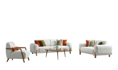 Sofa-Set Sitzgarnitur Wohnzimmergarnitur Polstergarnitur Couch Wohnlandschaft