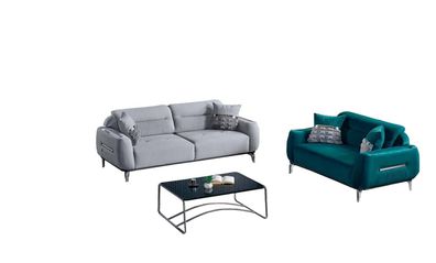 Sofa Couch Polster Möbel Wohnzimmer Sitzgarnitur Einrichtung Garnitur 3 + 2