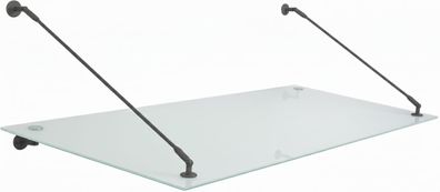 Glaszentrum Hagen 120x90 cm Glasvordach Weiß RAL7016-STB