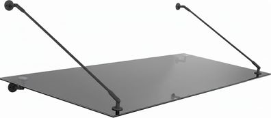 Glaszentrum Hagen 150x90 cm Glasvordach Grau RAL7016-STB
