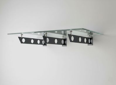 Glaszentrum Hagen 200x90 cm Glasvordach Klar RAL7016-S3