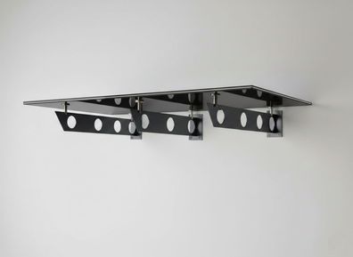 Glaszentrum Hagen 230x90 cm Glasvordach Grau RAL7016-S