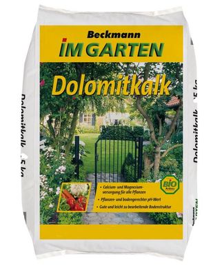 Beckmann 20 kg Dolomitkalk Naturkalk pH-Wert Gemüse Obst Ziergarten