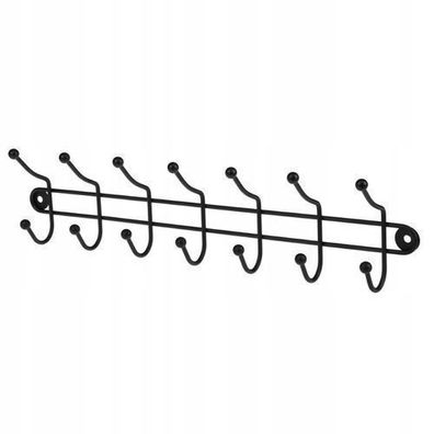 KADAX Wandgarderobe, Garderobenhaken, Hakenleiste, Doppelhaken, 7 Haken