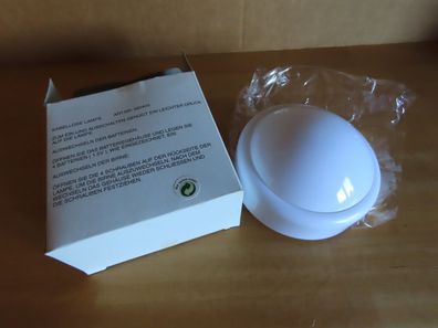 Kabellose Lampe weiß Batteriebetrieben 11,5 cm Ø 480403