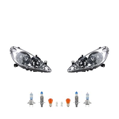 Scheinwerfer + Osram Night Breaker Laser passend für Peugeot 307 08/00-06/05 L R