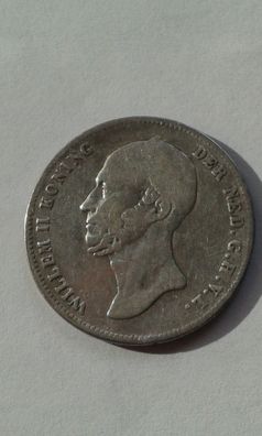 1/2 Gulden 1948 Niederlande Wilhelm II. Erhaltung (s schön) ca. 4,7g Silber