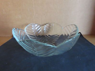 Schüssel Glasschüssel Gebäckschale 6 Blätter ca. 19,5 cm Ø