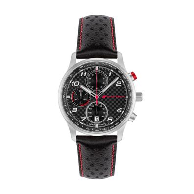 Original Audi Sport Chronograph Carbon Armbanduhr Leder Uhr Herren 3102500500