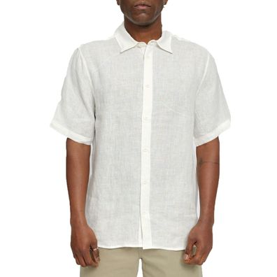MAZINE Hemd Leinen Shortsleeve Linen bright white